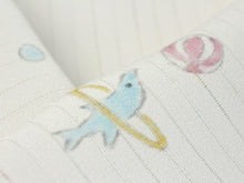 画像をギャラリービューアに読み込む, 夏の半衿 柔らかく肌になじむ絹交織 絽 白地 手描き イルカ柄 日本製 DM便発送可能 KZ