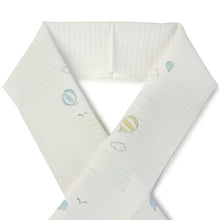 画像をギャラリービューアに読み込む, 夏の半衿 柔らかく肌になじむ絹交織 絽 白地 手描き 気球柄 日本製 DM便発送可能 KZ