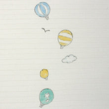 画像をギャラリービューアに読み込む, 夏の半衿 柔らかく肌になじむ絹交織 絽 白地 手描き 気球柄 日本製 DM便発送可能 KZ