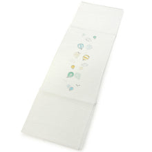 画像をギャラリービューアに読み込む, 夏の半衿 柔らかく肌になじむ絹交織 絽 白地 手描き 気球柄 日本製 DM便発送可能 KZ