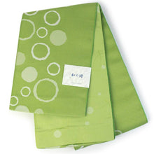 画像をギャラリービューアに読み込む, 浴衣帯 半幅帯 レディース 安い 黄緑地ドット 単品 リバーシブル 女性 小袋帯 細帯 ゆかた 帯