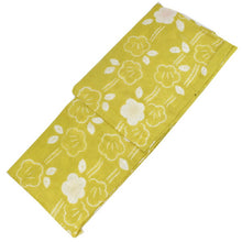 画像をギャラリービューアに読み込む, お仕立て上り浴衣 綿麻 からし地梅花紋 京 帽子絞り 仕立て上りだから届いたらすぐ着れる 《ktウク》