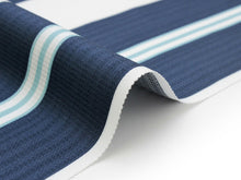 画像をギャラリービューアに読み込む, 正絹 小紋 反物 丹後ちりめん フルオーダー 仕立て付き 着物 和装 和服 白地青系ストライプ柄 モダンデザイン 単品 女性 レディース 送料無料 hbワオ