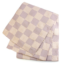 画像をギャラリービューアに読み込む, 兵児帯 大人 レディース リバーシブル 浴衣 帯 単品 送料無料 薄紫×ピンクベージュ 市松柄 創世舎 洗える 東レシルシック 女性 へこ帯  KZ hiフク