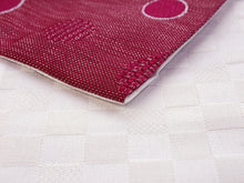 画像をギャラリービューアに読み込む, 洗える夏半幅帯 赤ピンク地水玉柄 単品 涼しげな帯 女性用 木綿や夏着物にも 《obクワ》