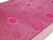 画像をギャラリービューアに読み込む, 洗える夏半幅帯 赤ピンク地水玉柄 単品 涼しげな帯 女性用 木綿や夏着物にも 《obクワ》