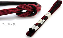 画像をギャラリービューアに読み込む, 帯締め 正絹 冠 単品 ゆるぎ 冠組 京冠 撚り房 リバーシブル 翠嵐工房 謹製 Mサイズ 緑 黒 赤 紫 ベージュ オフホワイト 平組 帯締め 洒落 日本製 レディース 着付け小物 和装小物 女性 帯締 正絹帯締め urうら KZ