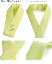 画像をギャラリービューアに読み込む, 重ね衿 伊達衿 正絹 訪問着 付下げ 色無地 向き 11色 ピン 2個付き 紗綾型 ピンク からし イエロー グリーン ネイビー パープル レッド 日本製 女性 着物 結婚式 七五三 卒業式 入学式 成人式 重ね襟 伊達襟 フォーマル レディース