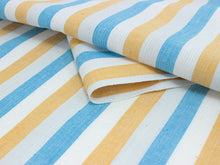画像をギャラリービューアに読み込む, 片貝木綿 着物 反物 仕立て付き 女性 木綿着物 単品 紺仁謹製 伝統工芸 白 青 黄 ストライプ 縞 普段着 洒落 カジュアル フルオーダー 京都 KZ 送料無料 セール対象外 ekくふ