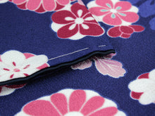 画像をギャラリービューアに読み込む, 着物セット 洗える着物 袷 名古屋帯 正絹帯揚げ帯締め Lサイズ 4点セット 小紋 レディース 女性 青 ピンク 紫 茄子紺 赤 クリーム ストライプ 植物 花尽し 着物 コーディネート セット 和服 和装 あす楽 送料無料