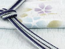 画像をギャラリービューアに読み込む, 着物セット 洗える着物 袷 名古屋帯 正絹帯揚げ帯締め Lサイズ 4点セット 小紋 レディース 女性 青 ピンク 紫 茄子紺 赤 クリーム ストライプ 植物 花尽し 着物 コーディネート セット 和服 和装 あす楽 送料無料