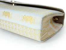 画像をギャラリービューアに読み込む, 草履バッグセット レディース 24.0cm 24.5cm 25.0cm Lサイズ 礼装用 洒落用 両用 フォーマル カジュアル 白 ゴールド ぞう ゾウ エキゾチック柄 二枚芯 ぞうり バック 女性 和装 和服 着物 送料無料 セール