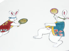 画像をギャラリービューアに読み込む, 名古屋帯 正絹 塩瀬 五泉 京友禅 手描き 染め帯 仕立て付き 起毛芯 日本製 お太鼓柄 グレー うさぎ テニス 柄 洒落 染め なごや帯 着物 帯 和装 和服 かわいい おしゃれ 女性 レディース 新品 未使用 着用可能 日本製