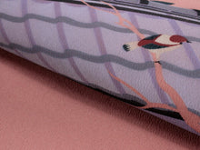 画像をギャラリービューアに読み込む, 名古屋帯 洗える 仕立て上がり 九寸 薄小豆色 屋根 瓦 鳥 お太鼓柄 着物 帯 和装 和服 化繊 おしゃれ 洒落 wgラニ