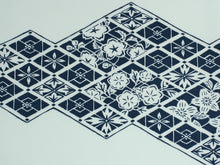 画像をギャラリービューアに読み込む, 名古屋帯 洗える 仕立て上がり 九寸 薄グリーン色 菱 梅 桜 花 お太鼓柄 着物 帯 和装 和服 化繊 おしゃれ 洒落 wgラニ