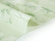 画像をギャラリービューアに読み込む, 着物 洗える着物 反物 レディース セミオーダー付 送料無料 XS S M L XL サイズ クイーンサイズ 袷 単衣 黄緑 小花 葉 金子みすゞ みすゞうた みすず 和装 和服 レディース 女性 小紋 送料無料 きもの 羽織 コート 仕立可能 KZ ktふく