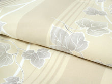 画像をギャラリービューアに読み込む, 洗える着物 袷 レトロ モダン 小紋 フリーサイズ ベージュ 縞 ツタ 柄 レディース 仕立て上がり ハナエモリ hanae mori プレタ ktふう KZ