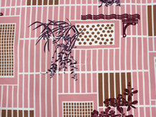 画像をギャラリービューアに読み込む, 洗える着物 袷 レトロ モダン 小紋 フリーサイズ ピンク ブラウン 格子 蘭 植物 柄 レディース 仕立て上がり 金子みすゞ みすず プレタ ktふに KZ