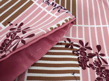 画像をギャラリービューアに読み込む, 洗える着物 袷 レトロ モダン 小紋 フリーサイズ ピンク ブラウン 格子 蘭 植物 柄 レディース 仕立て上がり 金子みすゞ みすず プレタ ktふに KZ