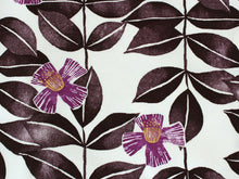 画像をギャラリービューアに読み込む, 洗える着物 袷 レトロ モダン 小紋 フリーサイズ オフホワイト 紫 椿 柄 レディース 仕立て上がり 金子みすゞ みすず プレタ ktふに KZ