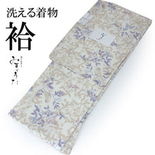 画像をギャラリービューアに読み込む, 洗える着物 袷 レトロ モダン 小紋 フリーサイズ オフホワイト 桃色 桜 小鳥 鈴 柄 レディース 仕立て上がり 金子みすゞ みすず プレタ ktふに KZ