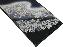 画像をギャラリービューアに読み込む, 訪問着 正絹 未仕立て 仮絵羽 黒 紫 辻が花訪問着 単品 仕立て付き ガード加工 足袋 プレゼント 新品 色 販売 購入 礼装 既婚 旅館 料亭 女将 仕事 パーティー 送料無料