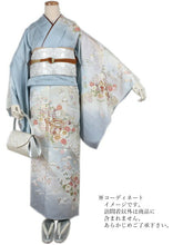 画像をギャラリービューアに読み込む, 訪問着 正絹 未仕立て 水色 梅 桜 貝桶 単品 仕立て付き ガード加工 足袋 プレゼント 新品 色 販売 購入 礼装 既婚 旅館 料亭 女将 仕事 パーティー 送料無料