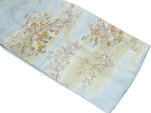 画像をギャラリービューアに読み込む, 訪問着 正絹 未仕立て 水色 グリーン 御所車 単品 仕立て付き ガード加工 足袋 プレゼント 新品 色 販売 購入 礼装 既婚 旅館 料亭 女将 仕事 パーティー 送料無料