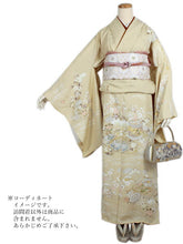 画像をギャラリービューアに読み込む, 訪問着 正絹 未仕立て ベージュ 花 貝桶 単品 仕立て付き ガード加工 足袋 プレゼント 新品 色 販売 購入 礼装 既婚 旅館 料亭 女将 仕事 パーティー 送料無料