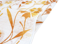 画像をギャラリービューアに読み込む, 竺仙 浴衣 反物 単品 綿絽 白 オレンジ ぼかし 撫子 女性 レディース 大人 ゆかた ブランド 老舗 ちくせん 日本製 和装 和服 浴衣反物 CSワウ セール対象外 送料無料