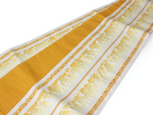 画像をギャラリービューアに読み込む, 帯 ゆかた帯 レディース 単品 ブランド 和つう watuu 間道 花 イエロー レディース浴衣帯 リーシブル 半幅帯 女性 夏着物 和装 和服 レトロ KZ 大きいサイズ 長め 長尺 大人 KZ ktうく