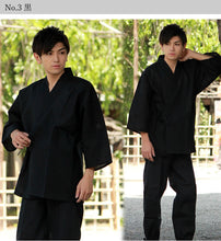 画像をギャラリービューアに読み込む, 作務衣 綿麻 メンズ 日本製 父の日 おしゃれ 送料無料 S M L LL 4サイズ 青 紺 ネイビー ブルー 黒 ベージュ グレー 無地 男性 敬老の日 ギフト プレゼント 和服 和装 着物 さむえ セール対象外