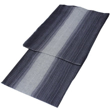 画像をギャラリービューアに読み込む, 浴衣 メンズ 単品 M L LLサイズ 近江ちぢみ ネイビー グレー 縞 グラデーション 仕立上がり 大人 紳士 男性 ゆかた 2022 和装 和服 浴衣のみ 夏祭り 花火大会 送料無料