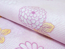 画像をギャラリービューアに読み込む, 洗える着物 絽 セット 夏 夏物 絽 4点セット ピンク パープル 菊 ベージュ帯 小紋 名古屋帯 大人 L サイズ レディース 女性 きもの 和装 和服 送料無料 あす楽 wgワク