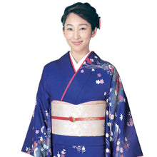 画像をギャラリービューアに読み込む, 訪問着 セット 購入 群青色 吉祥花 18点フルセット フリー サイズ 仕立て上がり 洗える着物 訪問着 袋帯 長襦袢 草履 バッグ 着付け小物一式 白足袋 セット 初心者 和装 和服 着物セット 洗える訪問着 販売 七