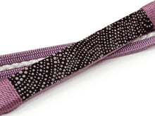 画像をギャラリービューアに読み込む, 帯締め 正絹 単品 印伝 藤色 白 黒 青海波 平組 洒落 レディース 着付け小物 女性 和装小物 日本製 撚り房 送料無料 kdコト