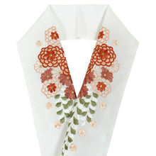 画像をギャラリービューアに読み込む, 刺繍 半衿 単品 白 ピンク オレンジ グリーン ゴールド 菊 桜 レディース 日本製 女性 和服 和装 着物 振袖 化繊 あす楽 メール便 セミフォーマル カジュアル 東洋紡 シオゼ エビエラウォーム ネコポス便発送可能