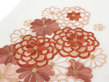 画像をギャラリービューアに読み込む, 刺繍 半衿 単品 白 ピンク オレンジ グリーン ゴールド 菊 桜 レディース 日本製 女性 和服 和装 着物 振袖 化繊 あす楽 メール便 セミフォーマル カジュアル 東洋紡 シオゼ エビエラウォーム ネコポス便発送可能