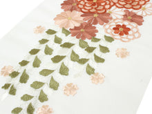 画像をギャラリービューアに読み込む, 刺繍 半衿 単品 白 ピンク オレンジ グリーン ゴールド 菊 桜 レディース 日本製 女性 和服 和装 着物 振袖 化繊 あす楽 メール便 セミフォーマル カジュアル 東洋紡 シオゼ エビエラウォーム ネコポス便発送可能