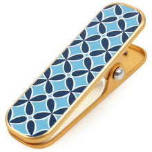 画像をギャラリービューアに読み込む, 着物クリップ 大 3個セット グリーン ブルー 六角形 よろけ縞 クローバー きものクリップ ハンディクリップ 衿止め 着付け小物 和装 着物 送料無料対象外 セール対象外 wgくわ