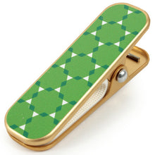 画像をギャラリービューアに読み込む, 着物クリップ 大 3個セット グリーン ブルー 六角形 よろけ縞 クローバー きものクリップ ハンディクリップ 衿止め 着付け小物 和装 着物 送料無料対象外 セール対象外 wgくわ