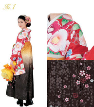 画像をギャラリービューアに読み込む, アッシュエル 洗える 二尺袖 袴 2点セット 刺繍入り 選べる8柄 桜 椿 菊 ストライプ 141cm〜170cm SS S M L LL ぼかし 女性 ジュニア レディース ショート丈 2尺袖 アッシュエル ブランド HL 卒業式 謝恩会 新品 着物 和装 和服 送料無料 PP BHくふ セール対象外