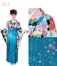 画像をギャラリービューアに読み込む, アッシュエル 洗える 二尺袖 袴 2点セット 刺繍入り 選べる8柄 桜 椿 菊 ストライプ 141cm〜170cm SS S M L LL ぼかし 女性 ジュニア レディース ショート丈 2尺袖 アッシュエル ブランド HL 卒業式 謝恩会 新品 着物 和装 和服 送料無料 PP BHくふ セール対象外