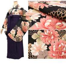 画像をギャラリービューアに読み込む, 卒業式 着物 二尺袖 単品 7柄 洗える ロング丈 フリーサイズ レディース フォーマル 和装 謝恩会 結婚式 十三参り 女性 ジュニア 袴 はかま 2尺袖