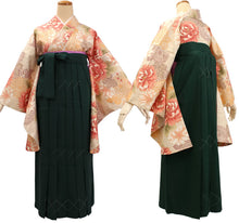 画像をギャラリービューアに読み込む, 袴セット 卒業式 袴 小学生 大学生 学生 購入 全6種類 二尺袖 着物 袴 セット 2点セット 黒 ジュニア 謝恩会 コスプレ