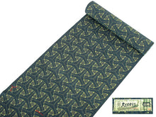 画像をギャラリービューアに読み込む, 木綿着物反物 久留米絣 レディース フルオーダー 仕立て付 グリーン 幾何学 白中絣 かすり 生地 単品 女性 カジュアル 単衣 小紋 和装 和服 新品 未使用 カジュアル 普段着 綿 コットン 洗える XS S M L XL 春 秋