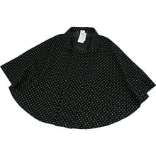 画像をギャラリービューアに読み込む, 着物 コート ケープ ポンチョ 冬 女性 レディース 着物コート 和装コート あったか 日本製 起毛 へちま衿 黒 ドット 防寒