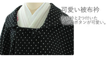 画像をギャラリービューアに読み込む, 着物 コート ケープ ポンチョ 冬 女性 レディース 着物コート 和装コート あったか 日本製 起毛 へちま衿 黒 ドット 防寒
