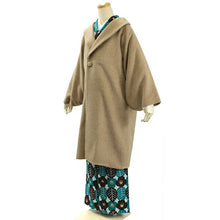 画像をギャラリービューアに読み込む, 着物 コート 冬 へちま衿 キャメル アルパカ シャルム加工 日本製 和装コート 着物コート あったか ウール ロングコート 女性 レディース 和装 和服 防寒