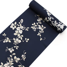 画像をギャラリービューアに読み込む, 着物 反物 正絹 丹後ちりめん フルオーダー 仕立て付き 濃紺地唐草 小紋 着物 和装 和服 単品 女性 レディース 送料無料 hbチト